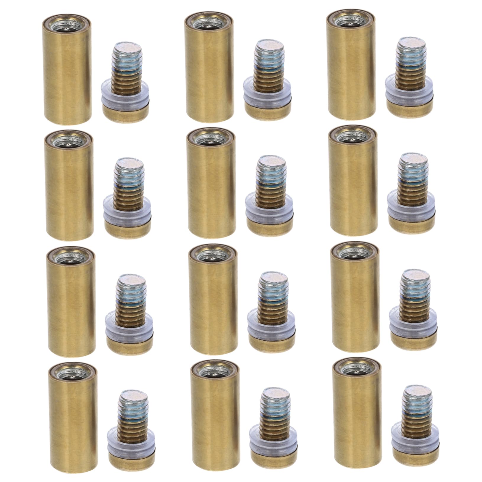 BESTYASH 12Pcs Stainless Steel Advertising Screw Nails Wall Mount Standoff Kit for Display Boards and Modern Design for Office Supermarkets and Shops Finish