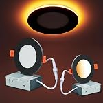 Togalonn Pot Lights LED 4 Inch with Nightlight, Dimmable & 5CCT Recessed Lighting, Exterior Soffit Canless Downlight, ETL Listed, IC Rate, 9W, 2 Pack