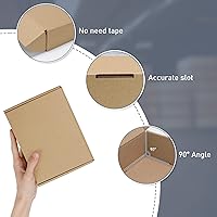 Vista 3 de Flamorrow Paquete de 25 cajas de envío de 8 x 6 x 2 pulgadas, cajas de cartón corrugado, cajas de embalaje para envoltura de regalos, correo