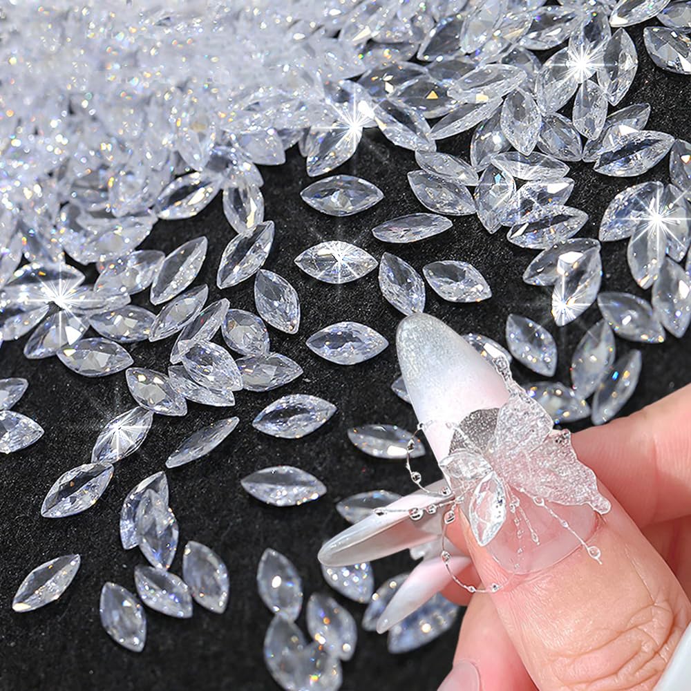 Nail Charms Set – 12 Gitter Mit Acryl Blumen, 3D Nagelperlen & Strass Für DIY Nail Art