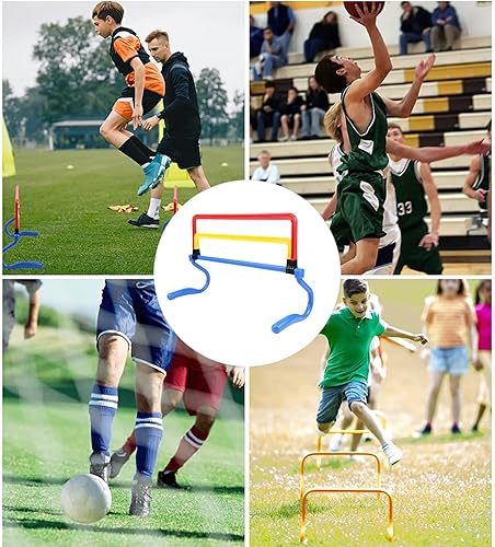 Miniatura 2 de YXXSDP Playground Pro - Juego de obstáculos plegables de 5 piezas, juego de entrenamiento ligero de velocidad y agilidad, equipo multideportivo para