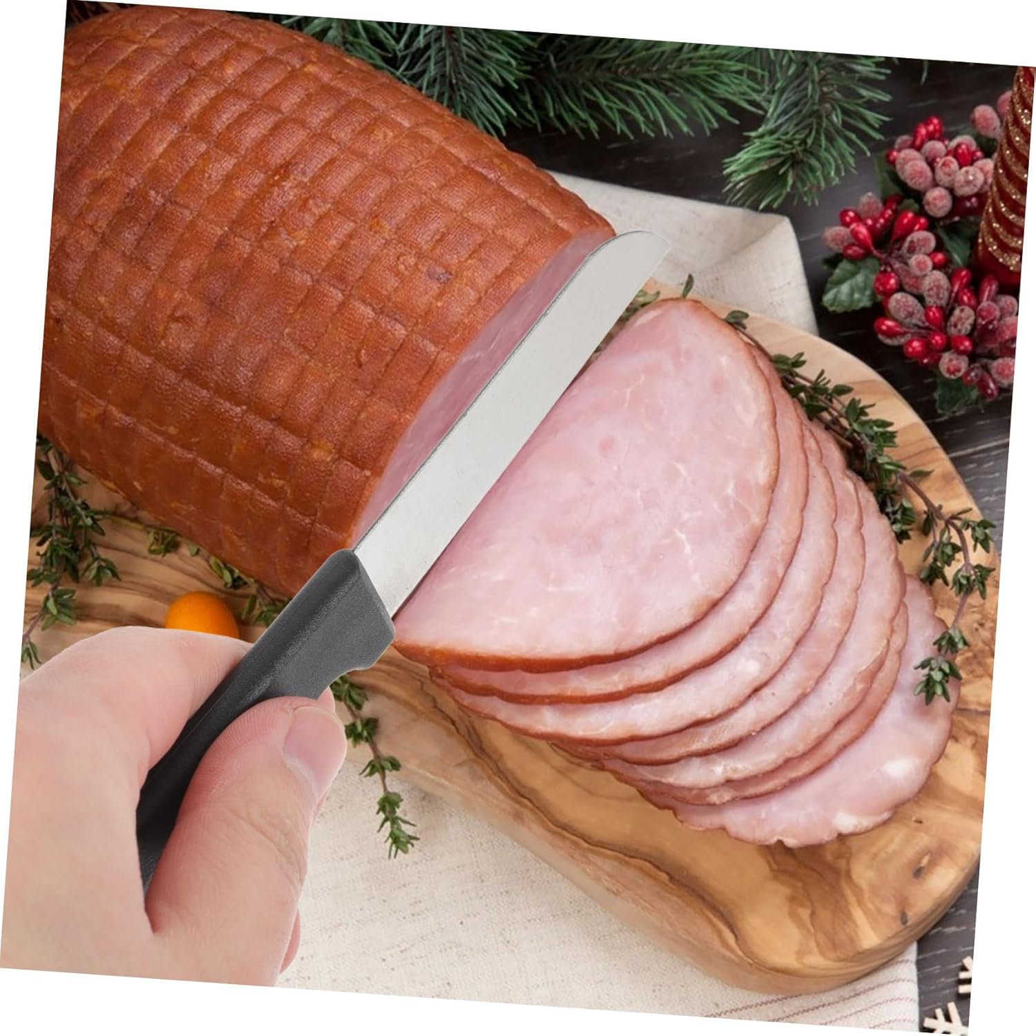 OUNONA Professional Chef Knife Set Kitchen Knife Block Magnetic Strip Stainless Steel Ergonomic Handle for Cooking for Housewarming