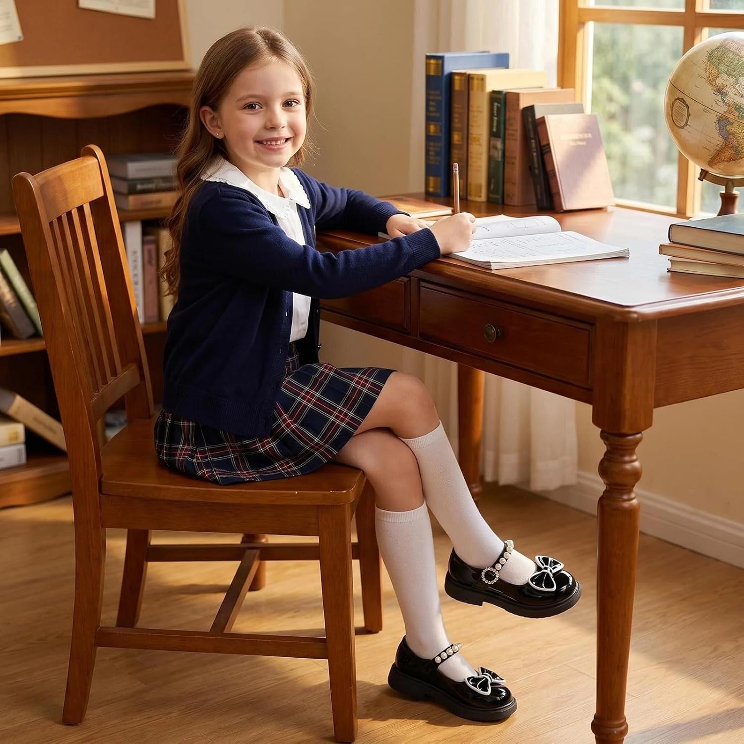 Girls Mary Janes Shoes Toddler Dress Shoe School Uniform Oxford Flats