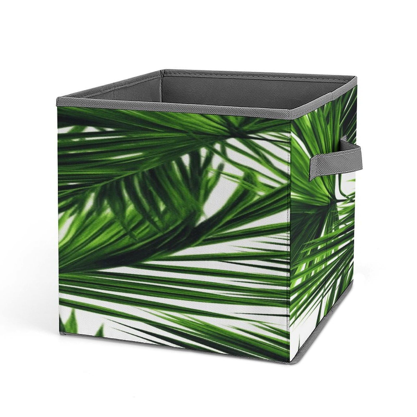 Fekiloot Style Palm Tree Green Leaves Storage Bins Storage Baskets