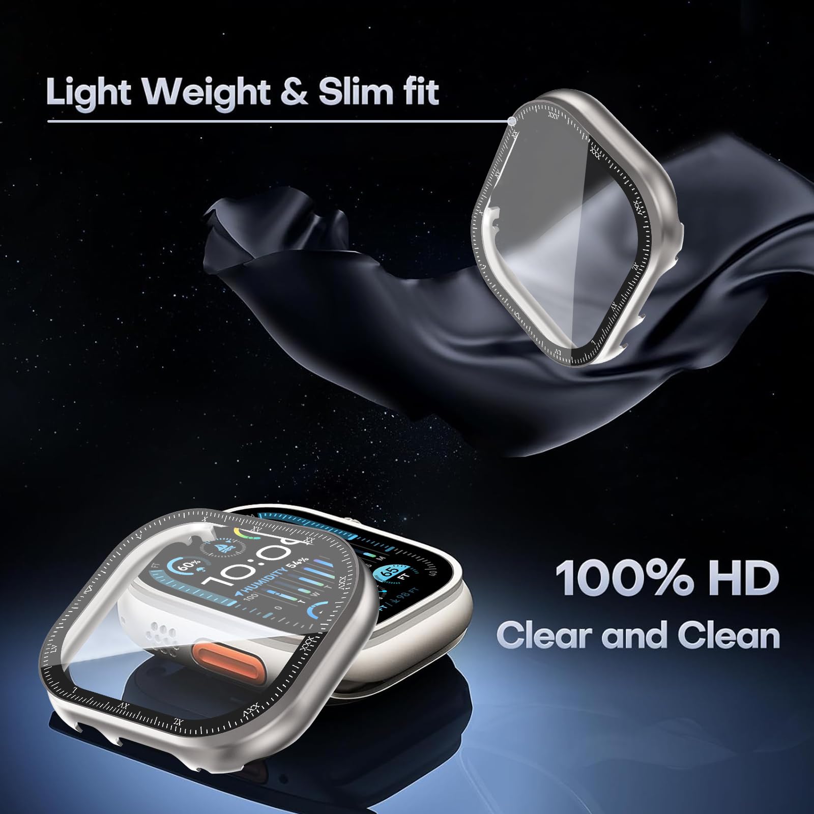 Screen Protector for Apple Watch Ultra 2 49mm/Screen Protector for Apple Watch Ultra 49mm Tempered Glass Case - Image 4