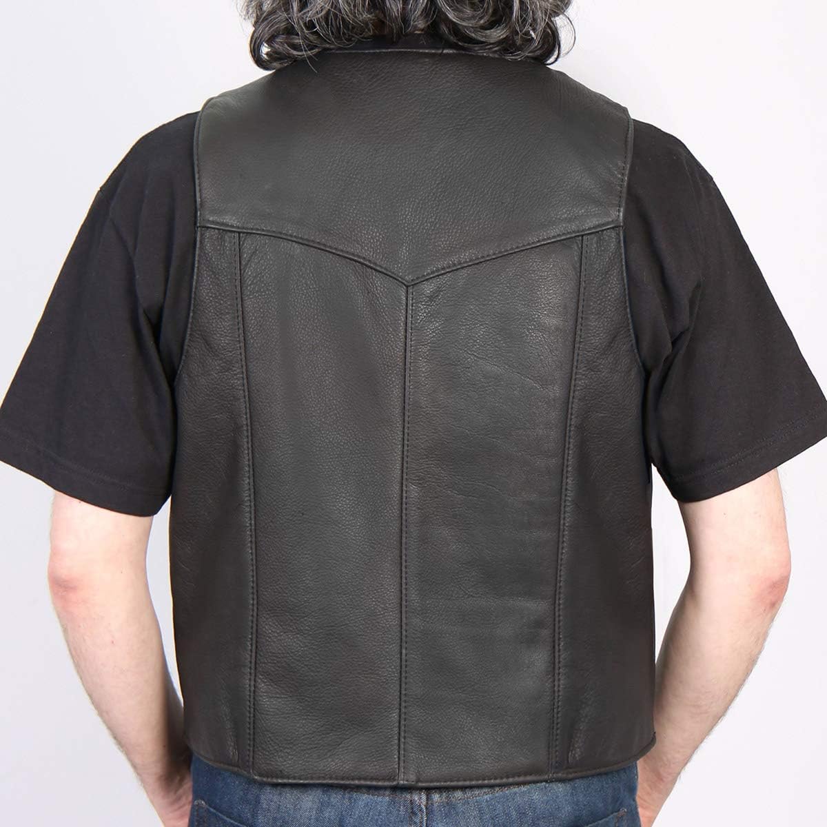 Hot Leathers VSM5006 Men's USA Made Classic Premium Leather Vest - XX-Large : Automotive