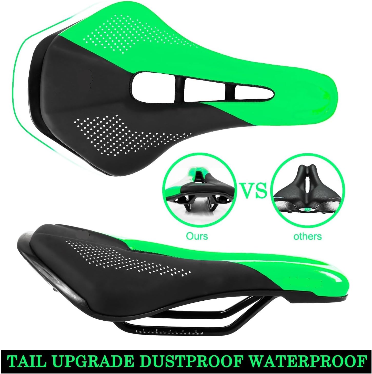 Bicycle Saddle Mountain Road Bike Seat Cushion for Men Women PU Leather MTB Shockproof Cycling Hollow Saddle 150mm