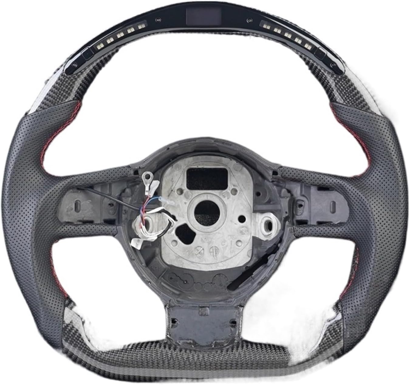 Compatible For Audi TT MK2 2006-2014 TTS R8 Carbon Fiber Suede Leather Steering Wheel Modified Automobiles Steering Wheels Accessories(Custom)