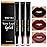 MAKI YIKA 3Pcs Matte Liquid Lipstick Makeup Set, Black Dark Red Nude Lipstick Long Lasting Smudge Proof Transfer Proof Lip Makeup |Black/DarkRed/Nude