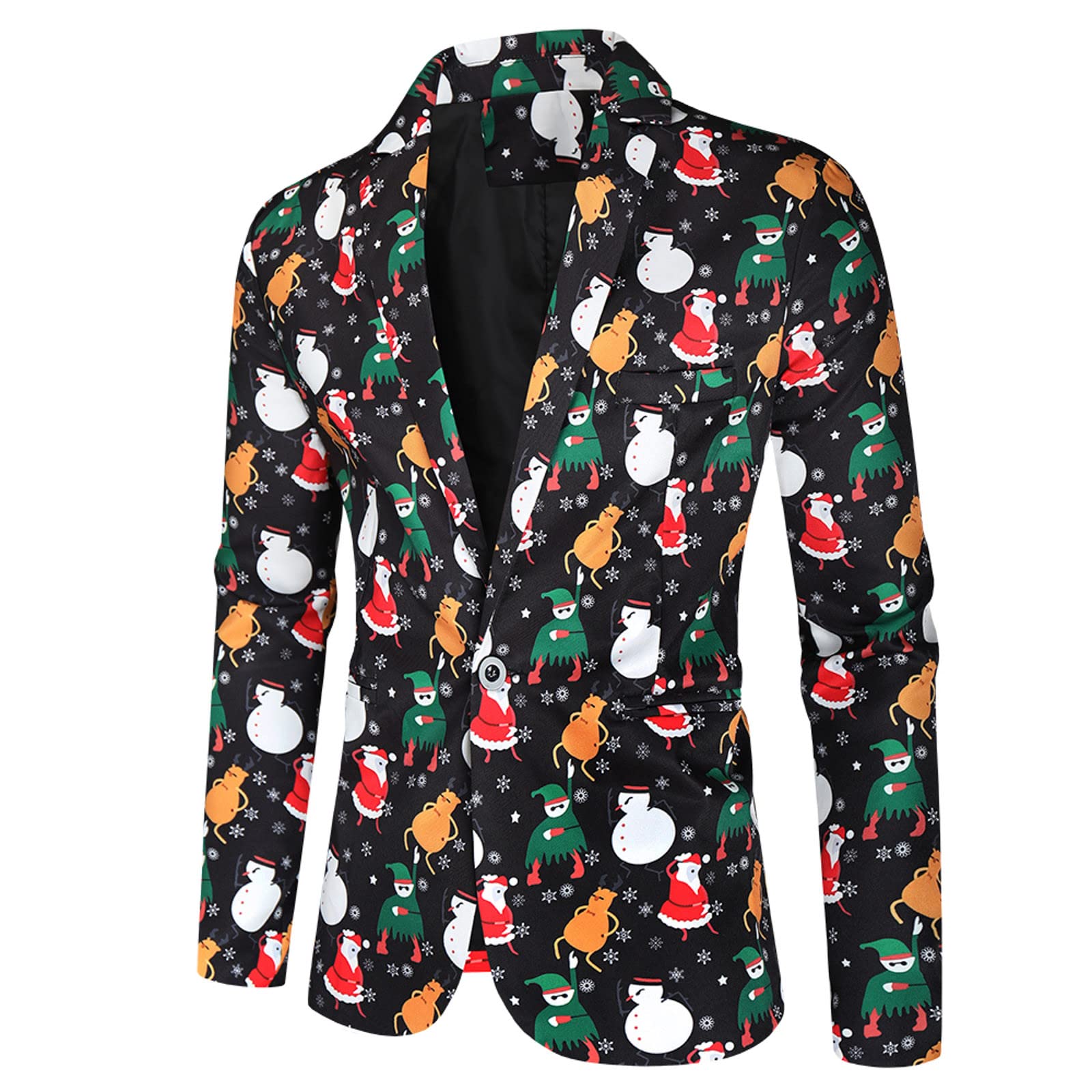 Generisch Set da uomo casual con stampa natalizia, gilet e pantaloni, set composto da due gilet e pantaloni, alla moda, morbido set invernale