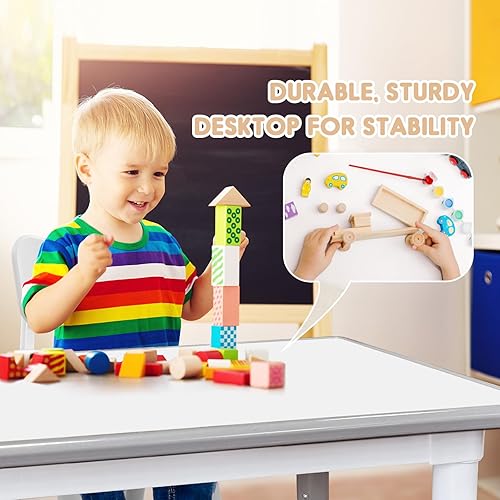 Miniatura 10 de Mesa y sillas para niños, mesa y sillas para niños, mesa para niños (2 sillas), juego de mesa y silla para niños, juego de mesa y silla para niños