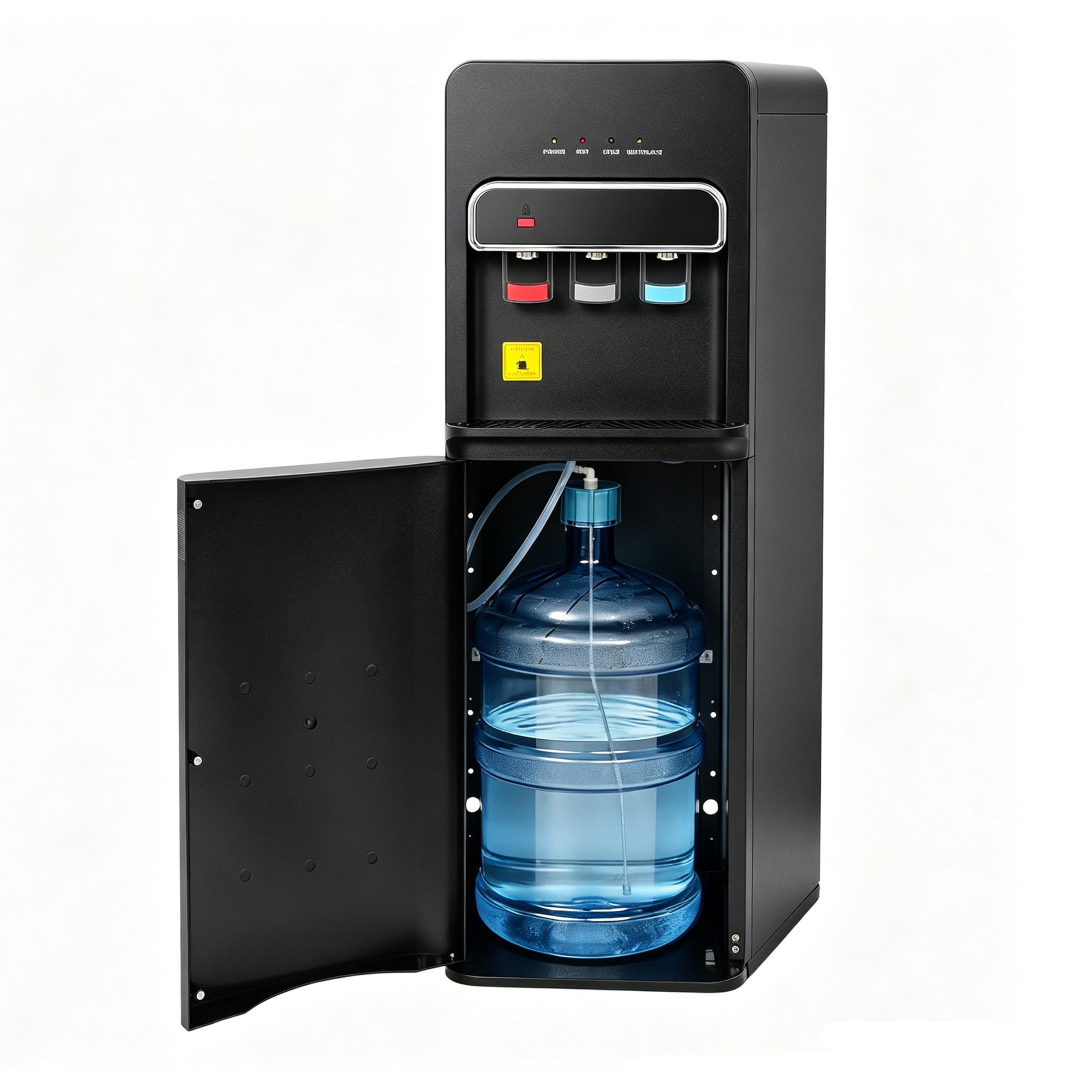 550W Bodenstehender Wasserspender, Kalt Heiß 85-95℃ Doppelfunktion Stand-Wasserspender Schwarz, Bodenbefüllung Heißwasserspender für Zuhause, Büro, Küche