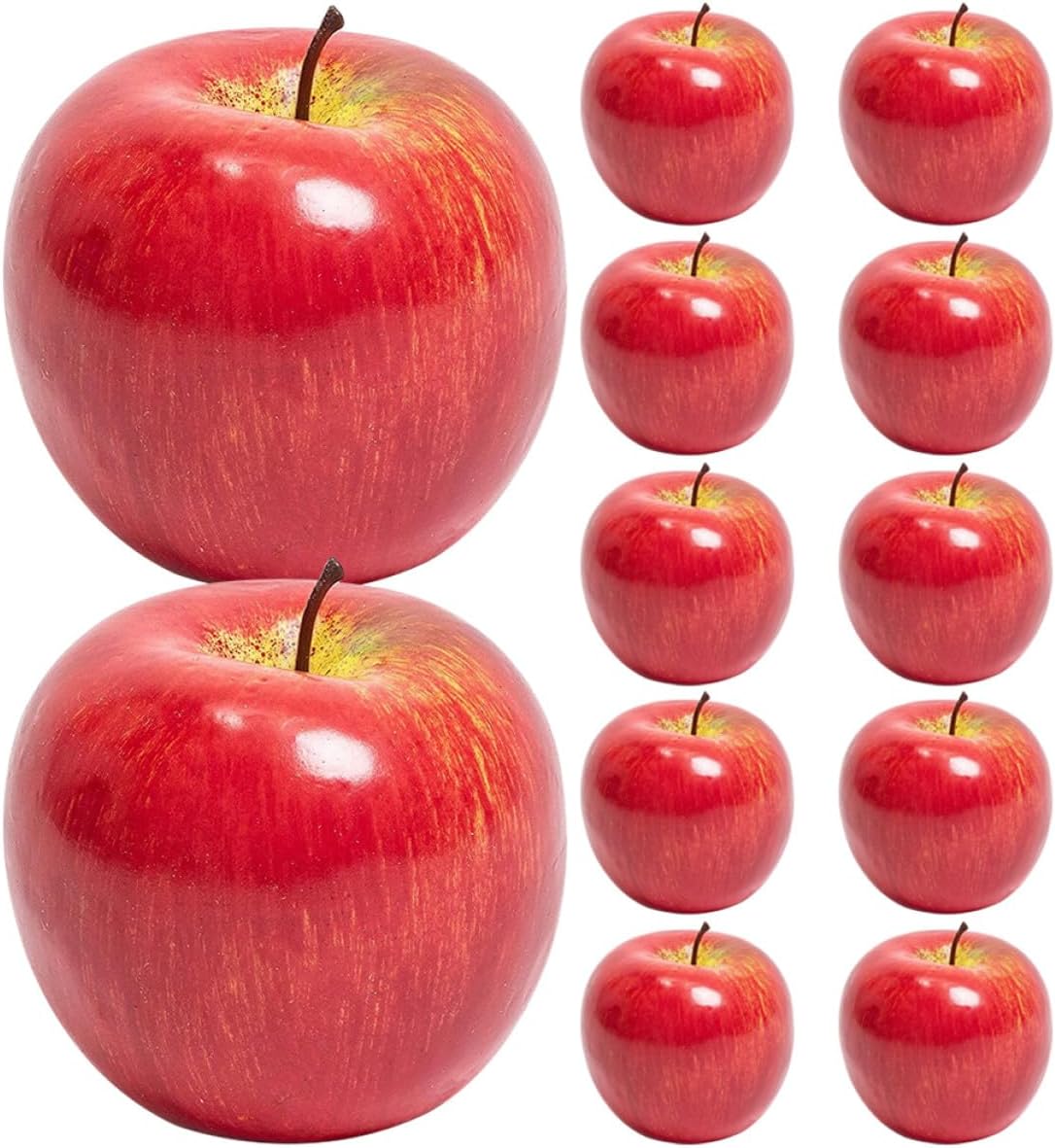 12pcs Artificial Fruit Models Realistic Fake Fruit Decorations Foam Material Home Décor for Kitchen Dining Table Display and Party Props