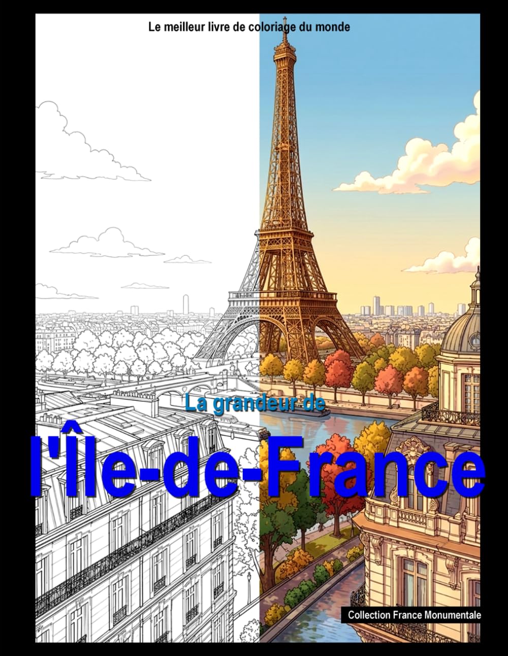 La grandeur de l'Île-de-France: Livre de coloriage (Francia monumental)