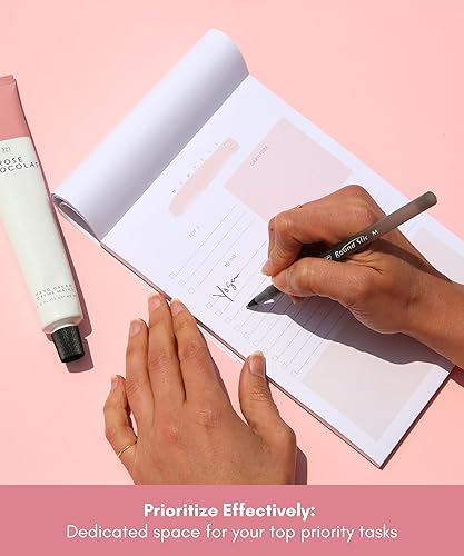 Miniatura 10 de Lamare Bloc de notas de lista de tareas diarias planificador diario sin fecha, planificador de trabajo y bloc de notas de cosas que hacer para la