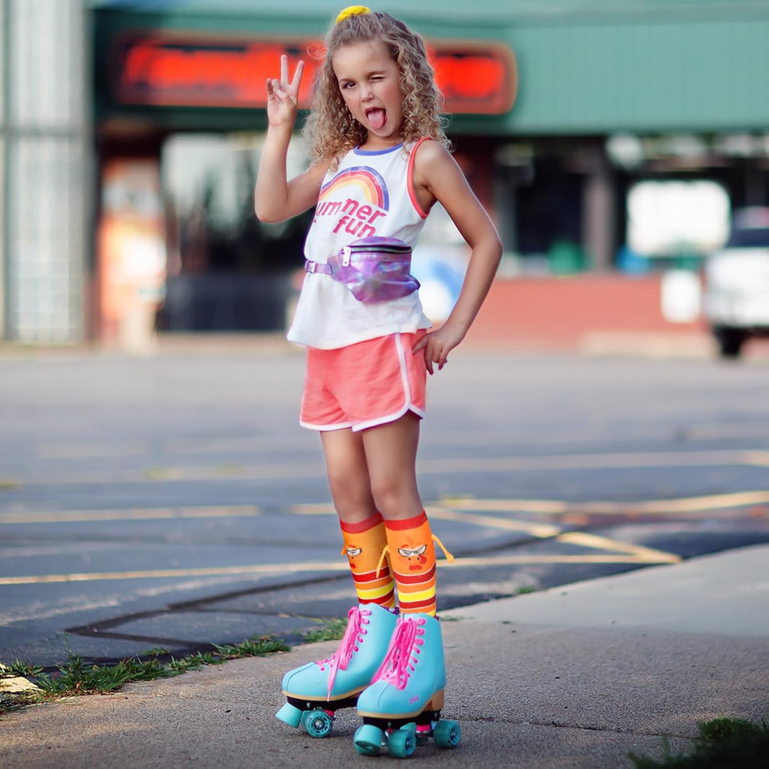 Turkey Trot Socks Thanksgiving Running Gear Funny Turkey Socks with Hands - Image 5