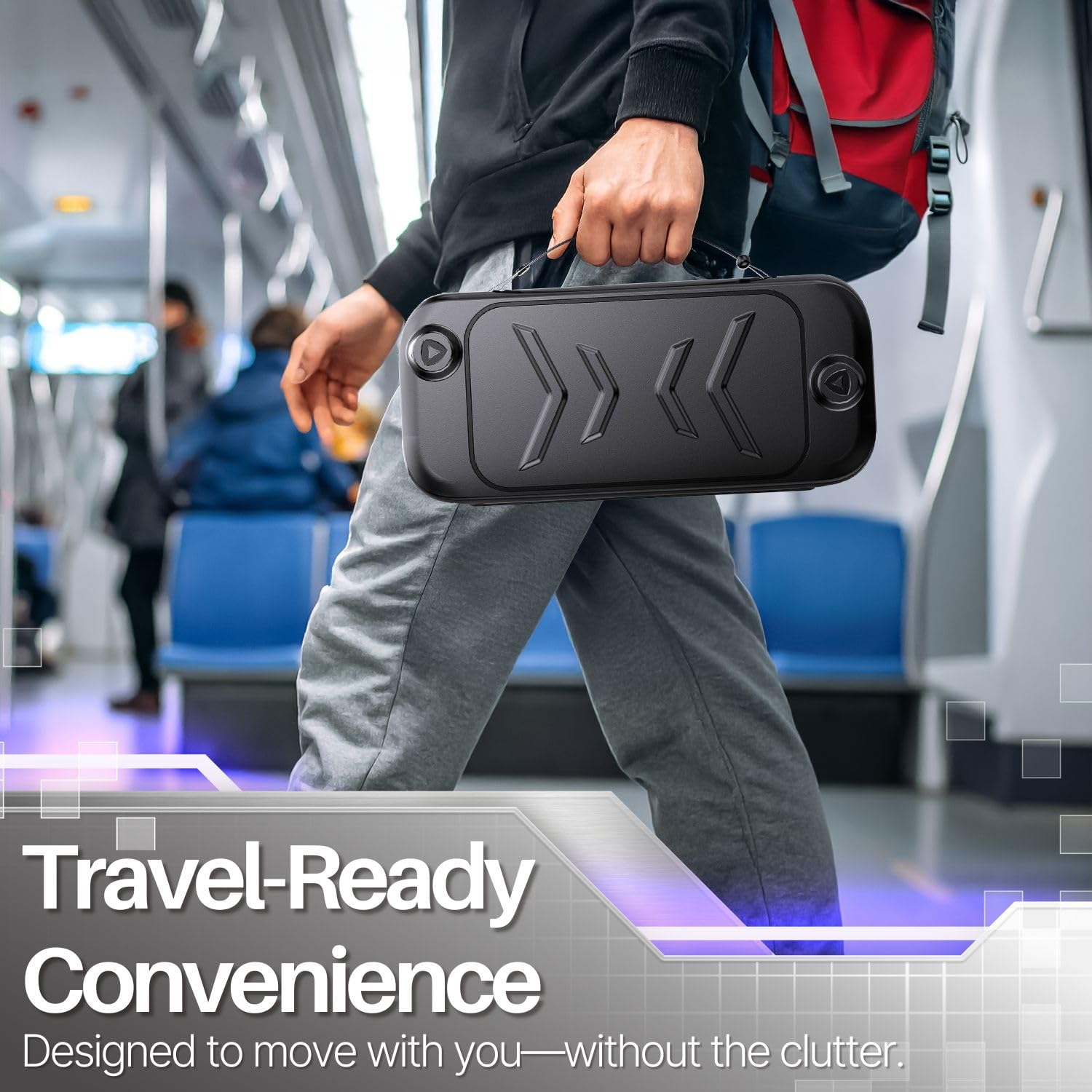 TNP Protective Nintendo Switch 2 Grip Case 2025 – Ergonomic Hard Shell Case with Shock-Resistant Grip Design and Strap, with Anti-Scratch Design, Black - Image 6