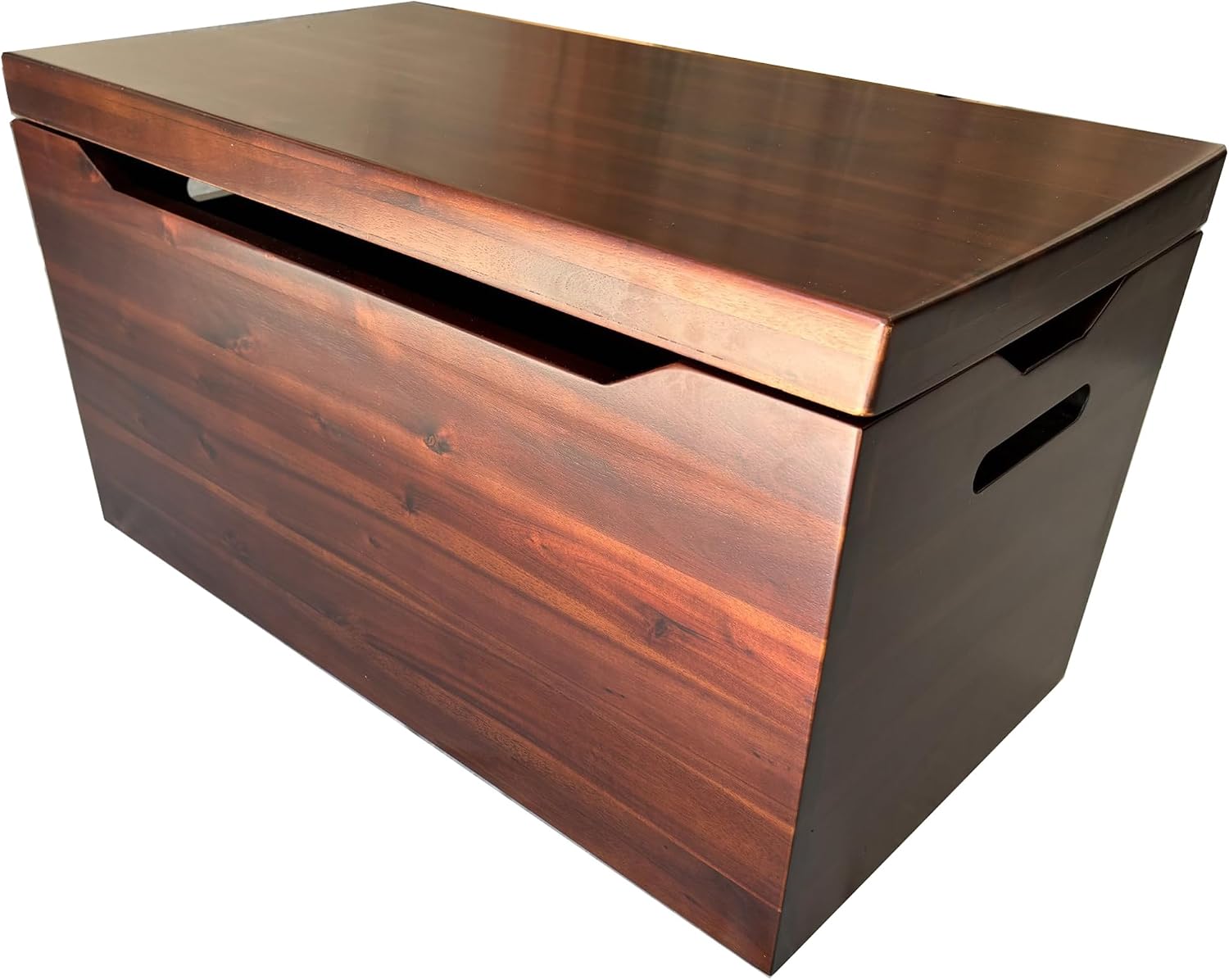 Blanket Chest, Solid Wood, Fully Assembled, End of Bed Storage, Mahogany