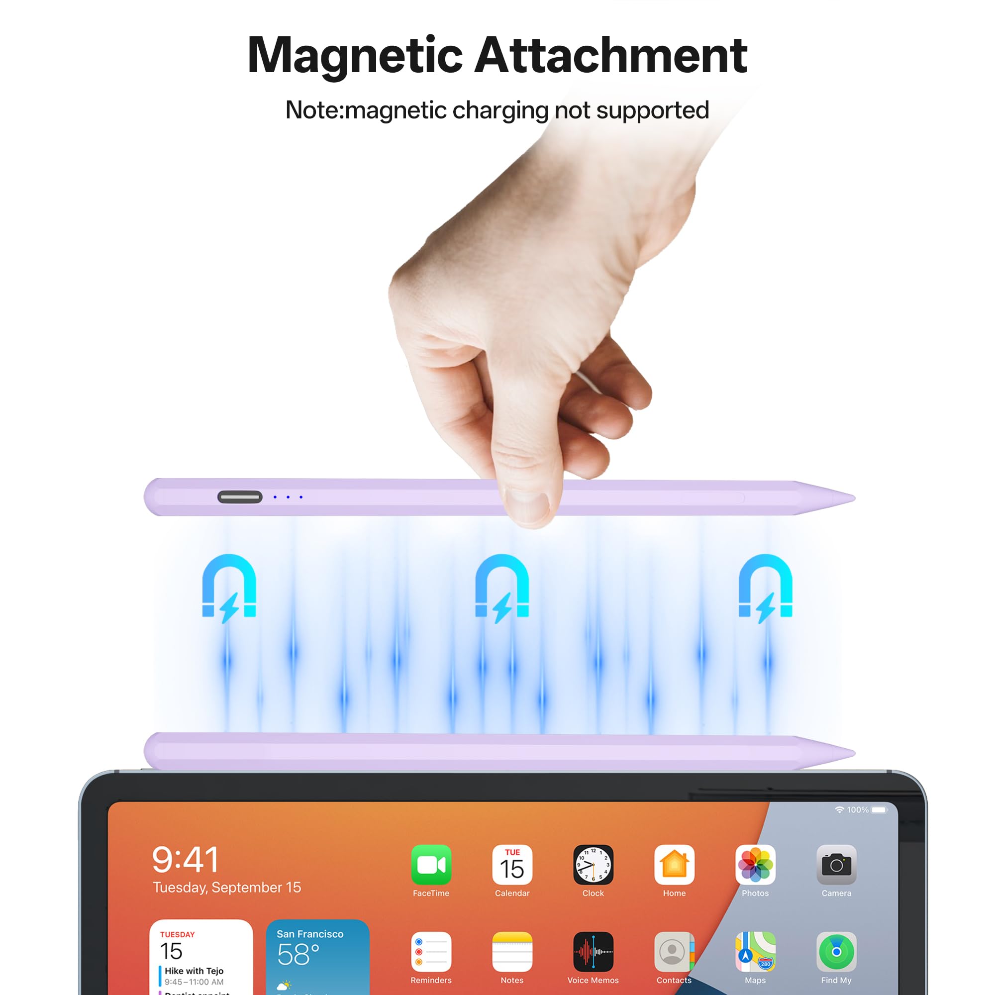 Caneta Stylus para Apple iPad Air de 11/13 polegadas M3/M2, iPad