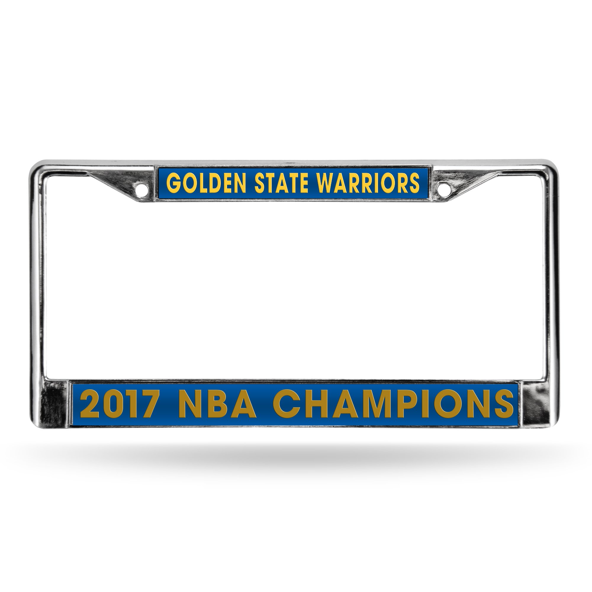 Rico Industries NBA Golden State Warriors 2017 Basketball Champions Laser Chrome Frame, 9-inch by 7-inch, Royal Blue, Gold