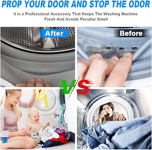 Miniatura 3 de Accesorio magnético para puerta de lavadora, cargador frontal flexible para puerta de lavadora, ayuda a que tu lavadora se seque correctamente para