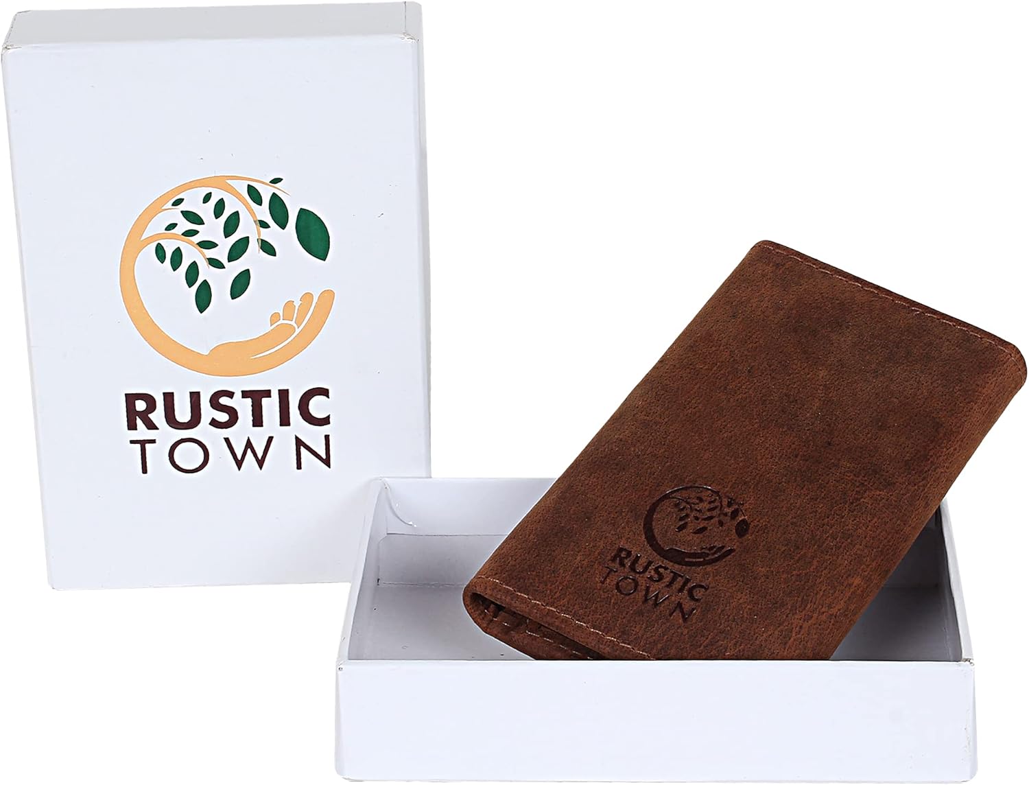 RUSTIC TOWN Leather Key Holder - Smart Fob Car Key Loop Wallet Slim Keychain Pouch - Practical Key Organizer for Men & Women - Image 8