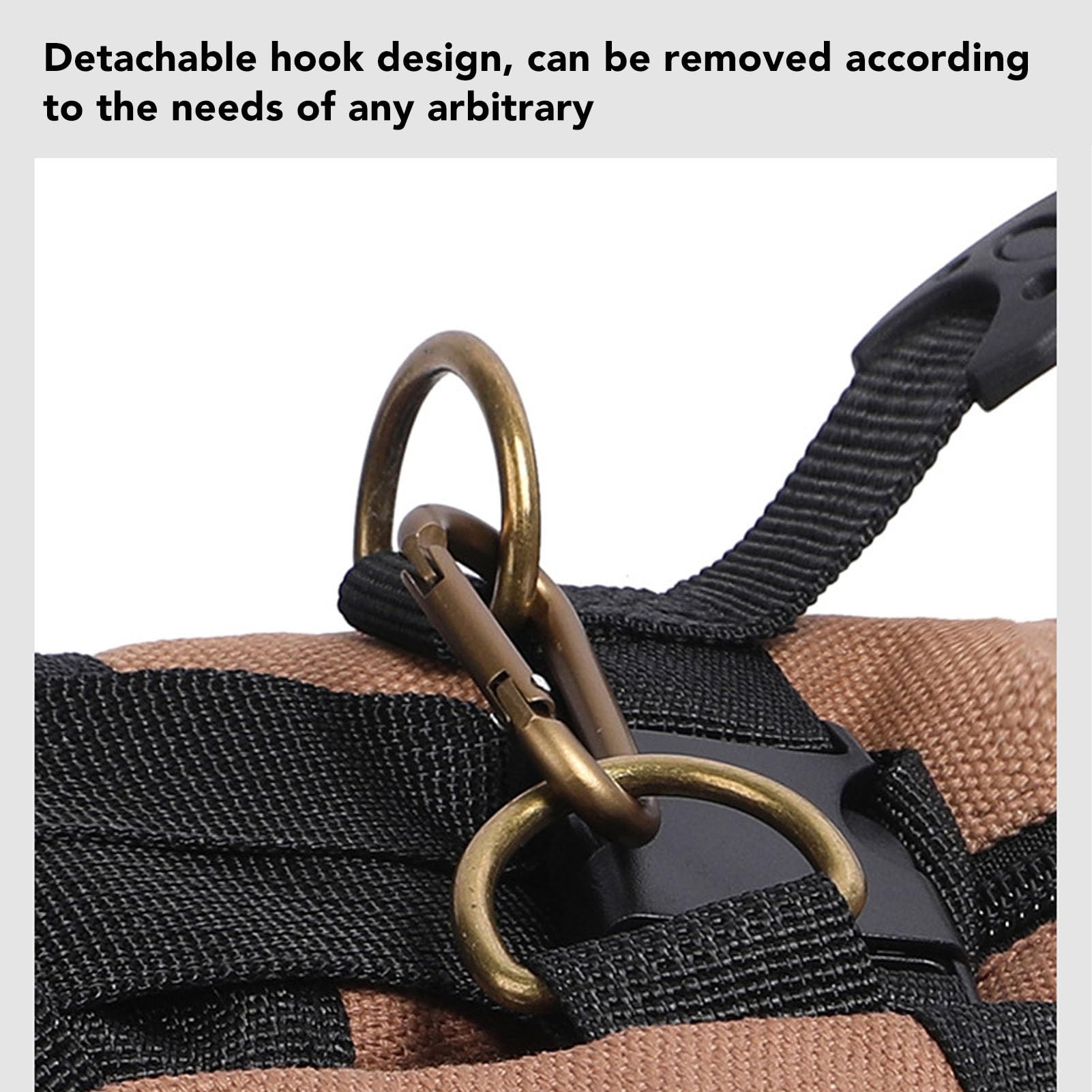 Bolsa de Herramientas, Bolsa de Herramientas Enrollable, Bolsa de Herramientas de Lona, ​​organizador de Herramientas en Rollo con 7 Bolsillos Individuales, Bolsa Multiusos con Cremallera para Herrami