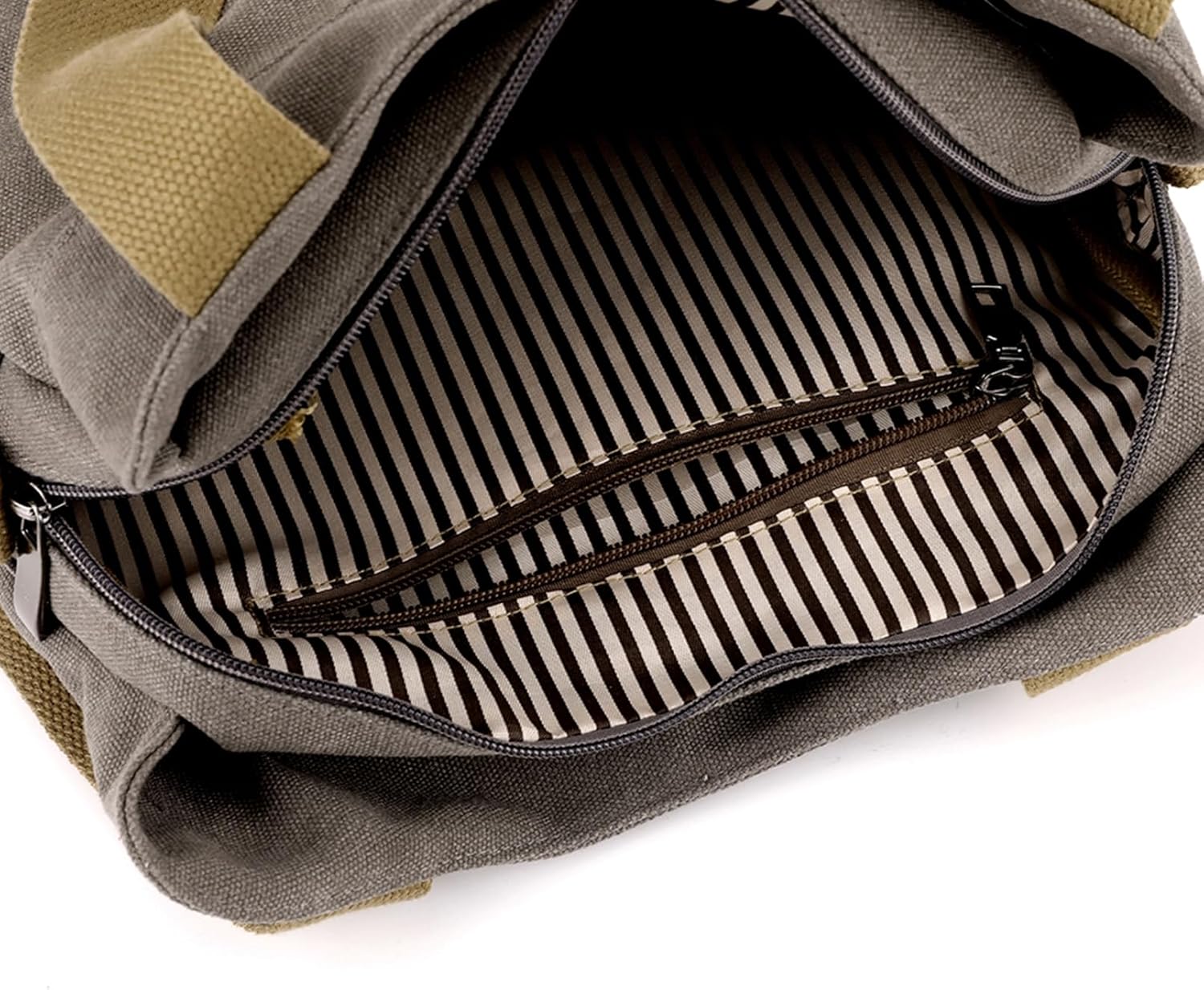 Sunshinejing Women's Canvas Purse Small Shoulder Tote Work Crossbody Bag Multi-pocket Handbag - Image 8