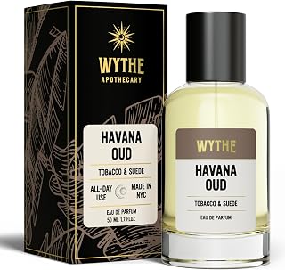 Wythe Havana Oud Fragrance for Men 1.7oz - Long Lasting All Day Cologne - Made in USA with Clean Ingredients Rosewood, Leather & Saffron - Exotic, Leathery and Rich Fragrance