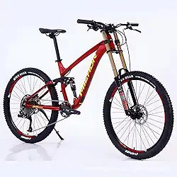 Bicicleta MTB Downhill Alta Performance Freios Disco Suspensão Quadro 17'' Alumínio Aro 27.5 Trilha
