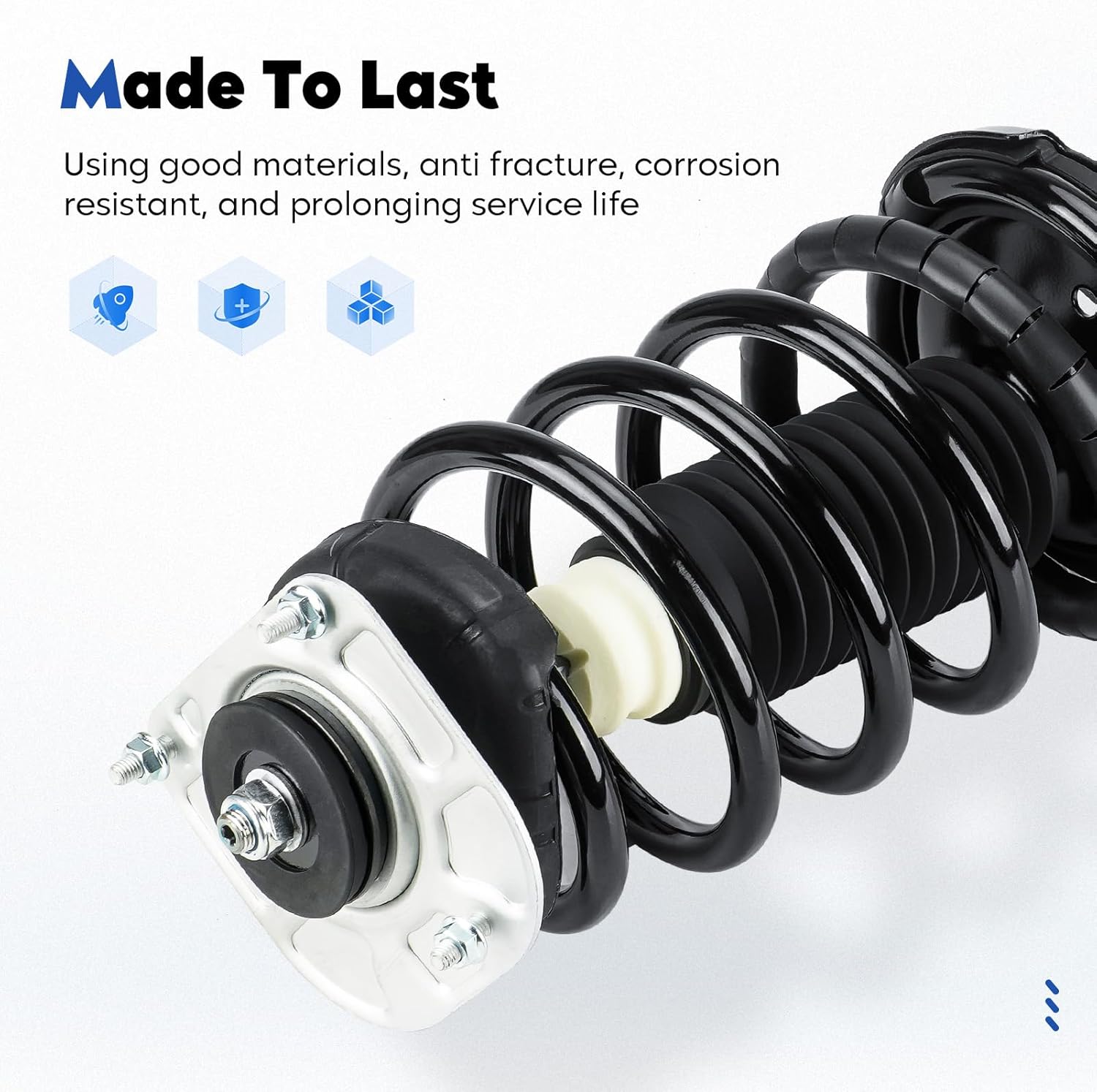 Front Complete Struts Assembly Shock Absorber w/Coil Spring Compatible with 2003-2013 Volvo XC90 (Excludes Electronic Suspension), Replace for 11485 11486（Set of 2）