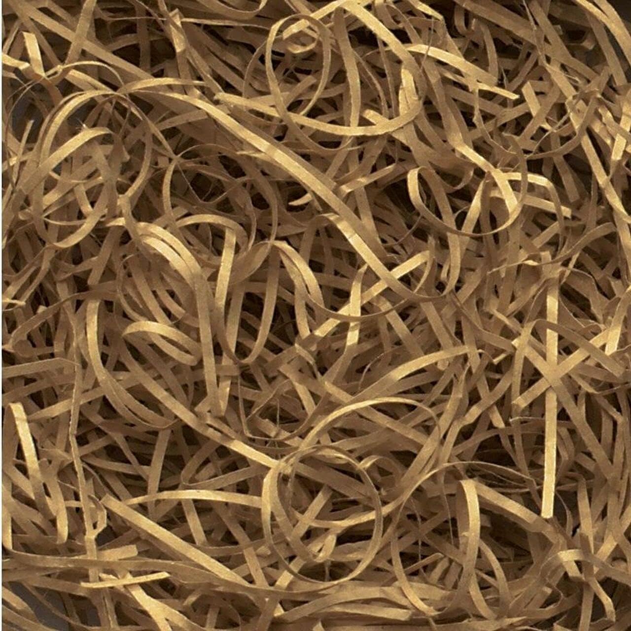 1kg - Natural BROWN Shredded Paper Kraft Gift Packaging Festive Hamper Basket Filler