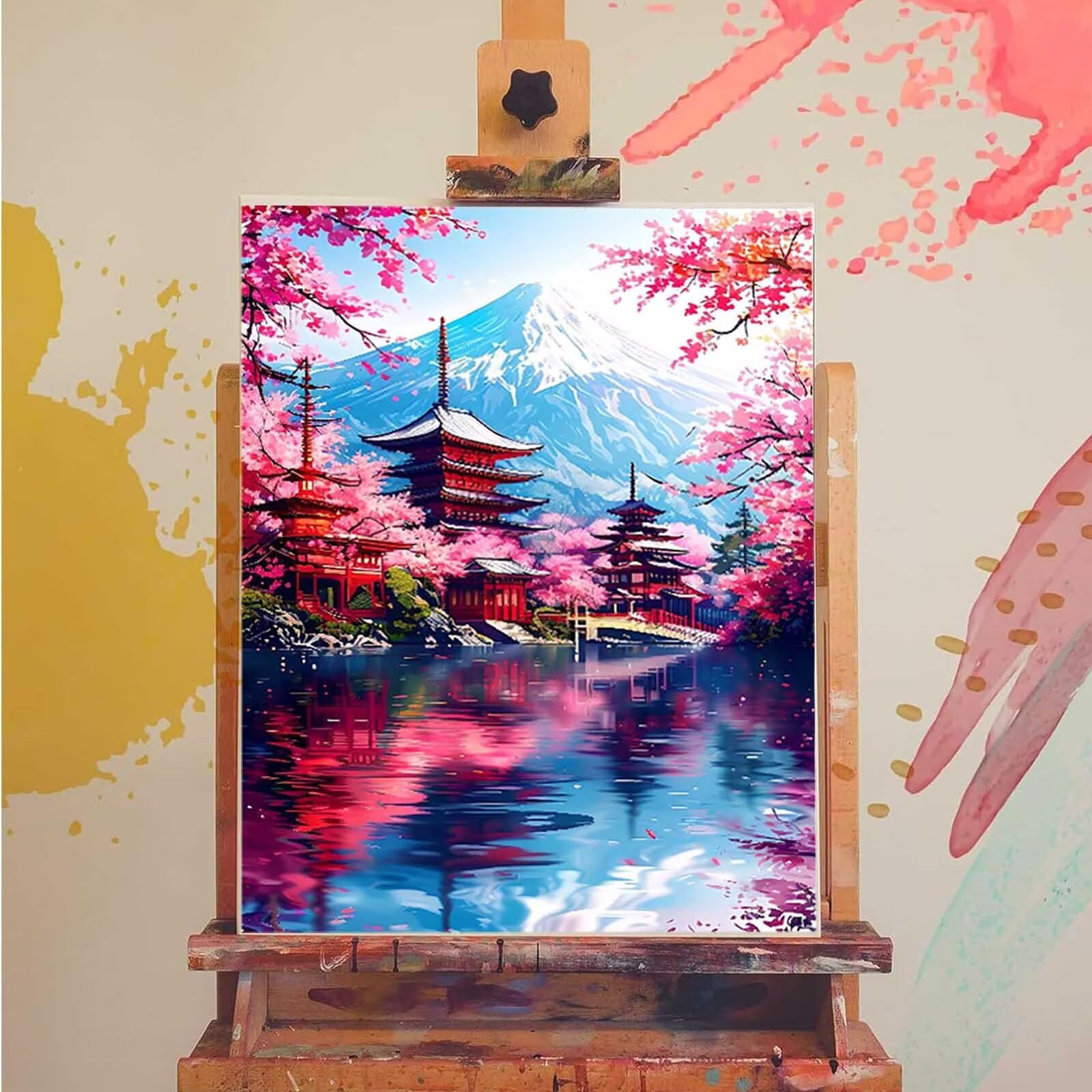 Malowanie po numerach, dla dorosłych, do malowania po numerach, Japonia, łatwe zestawy do malowania dla dorosłych i początkujących, DIY, akrylowy pigment, rysunek, malarstwo, sztuka, rękodzieło