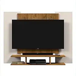 Painel para TV EJ Quarto até 48 polegadas Sala Decoração (OF WHITE/FREIJÓ)