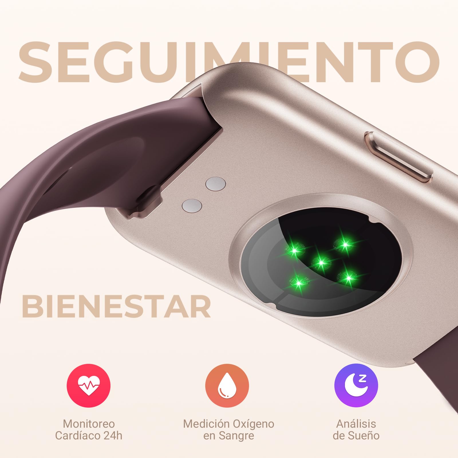 Reloj Inteligente Mujer Hombre Pequeño, 1,47’’ HD Pulsera Actividad Pulsometro/SpO2/Sueño/Podómetro, 24 Modos Deportivos, Impermeable 3ATM Smartwatch