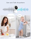 Arenti Moniteur de bébé, 2K/3MP WiFi 6 Smart Baby Camera avec 5-Inch Affichage sans fil amélioré, 360° Vue, vision nocturne automatique, détection de cryptographie, suivi automatique, capteur de température et d'humidité, 2 Mode audio(D3)
