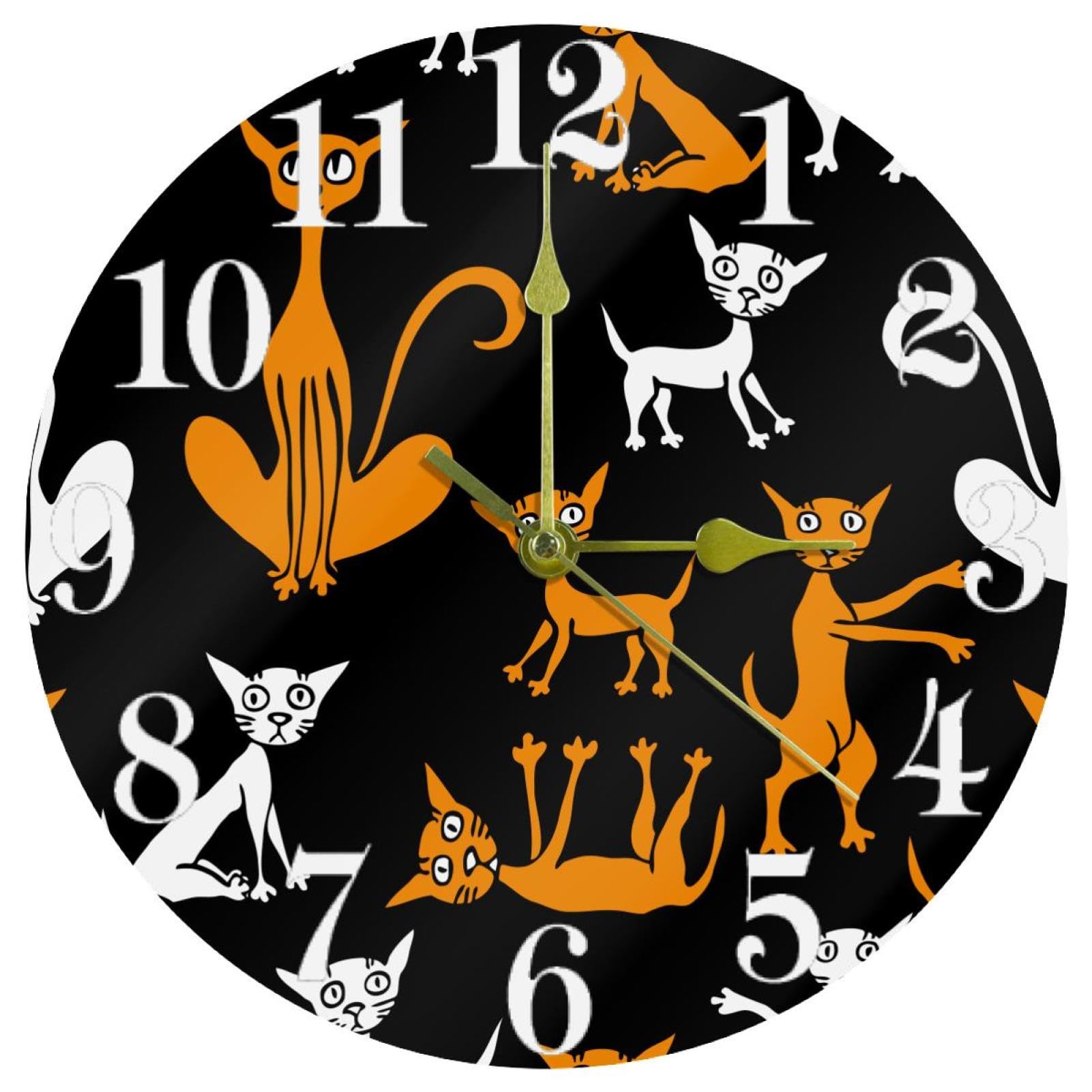 Horloge murale quartz sans tic-tac ronde à piles pour un bureau sans bruit