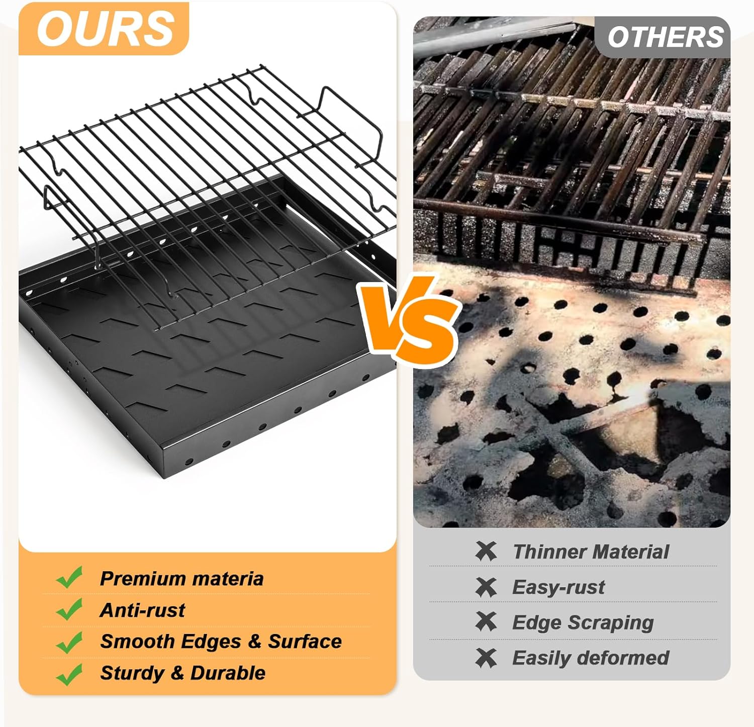 15-28 Inch Stretchable Charcoal Tray for PS9900, 47183T-21, High-Temperature Coating Charcoals Basket for HC4518L PS9500 8500 6800 6500 SH19030119 SH19030219 SH9916 Smoke Hollow Grill Replacement Part