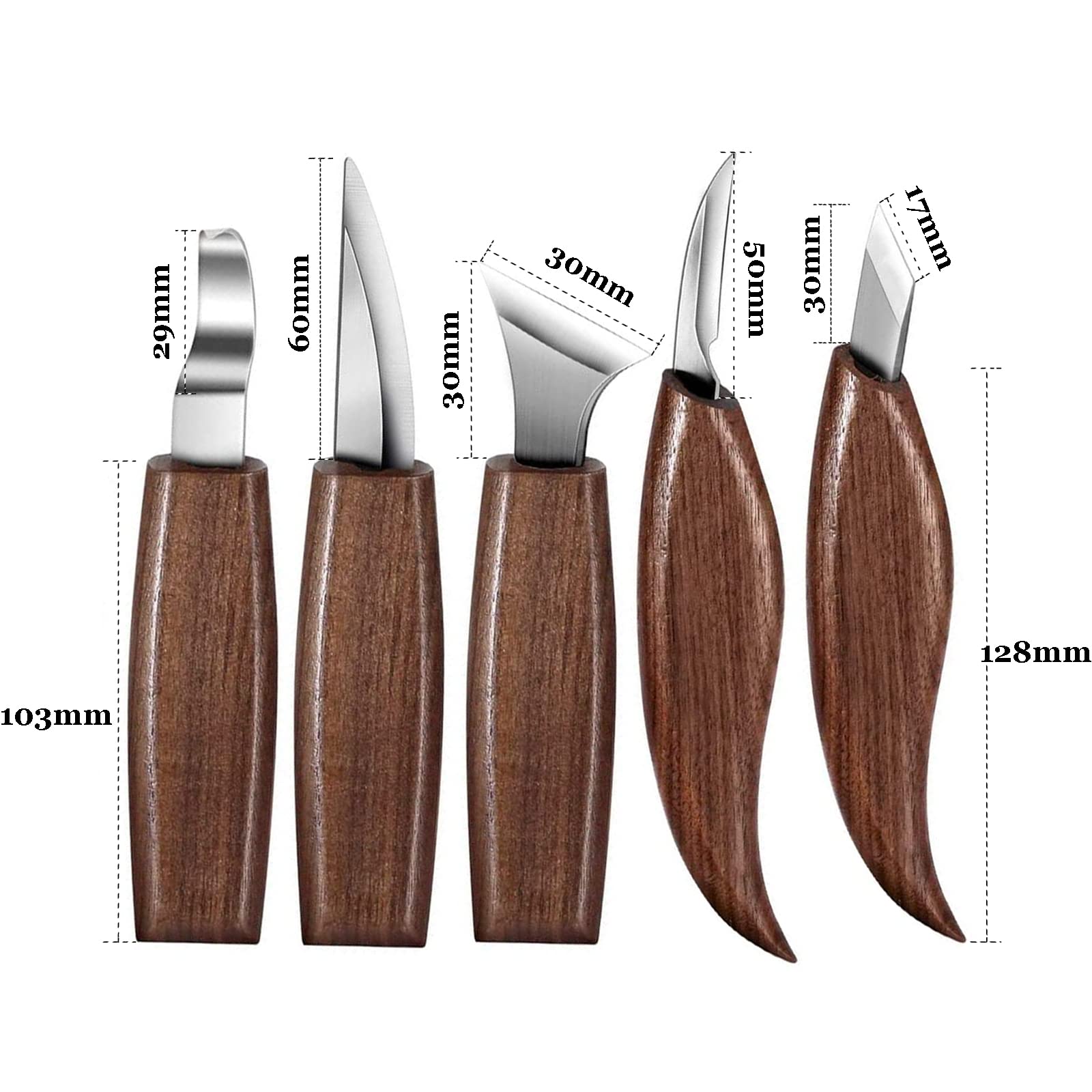 Set Di Strumenti Per Intaglio Del Legno, Coltello Da Intaglio in Legno Per Affilare Lavorazione Del Legno, Scalpello Da Taglio,Scalpello Per Uncino,Scalpello Per Dettagli,Cera Per Lucidatura