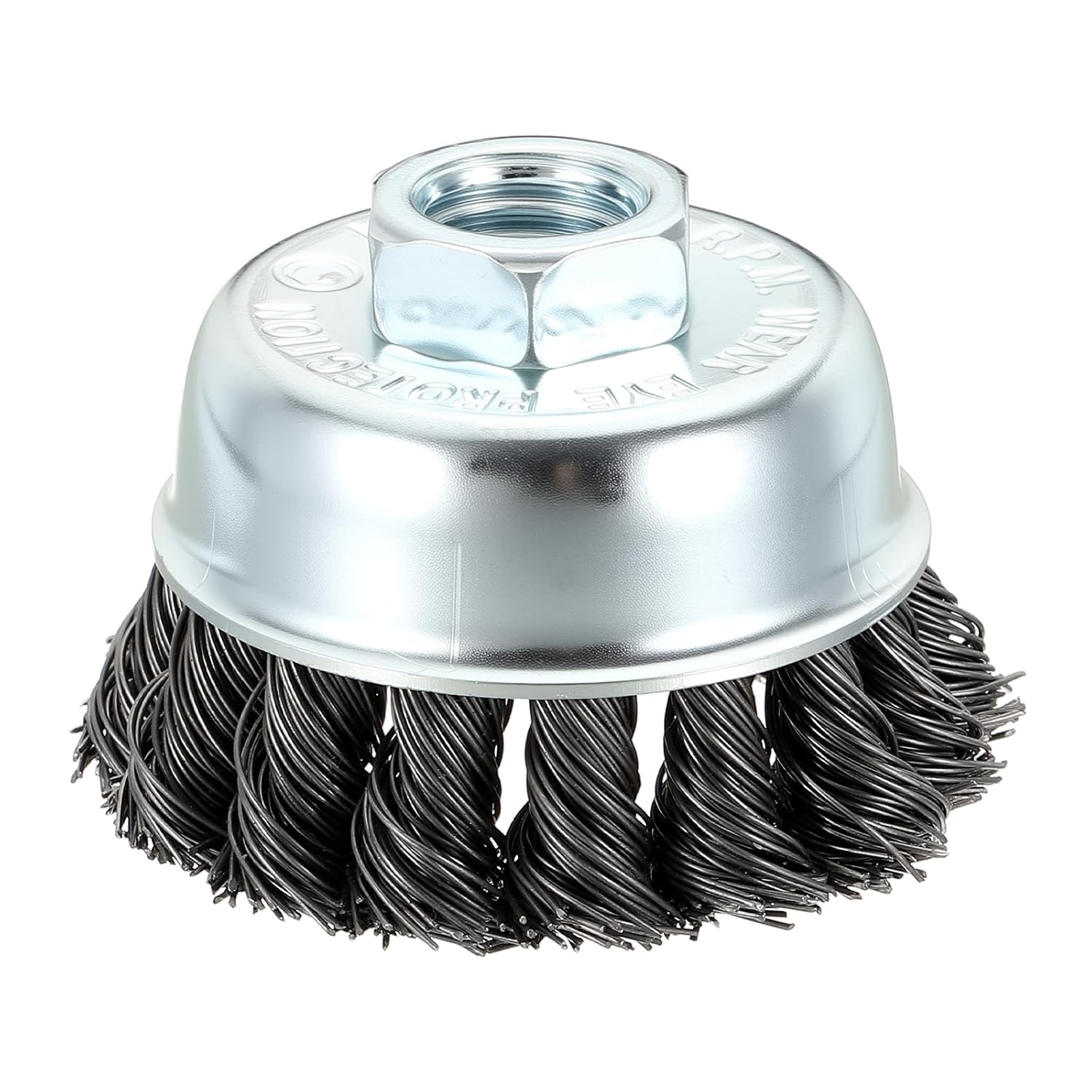 Wire Brush for Angle Grinder (4"/100mm) 2Pack, Knot Steel Wire 0.02" (Carbon Steel) Wire Wheel with 5/8 Inch-11 Threaded Arbor - for Rust, Cleaning, Deburring on Cast Iron