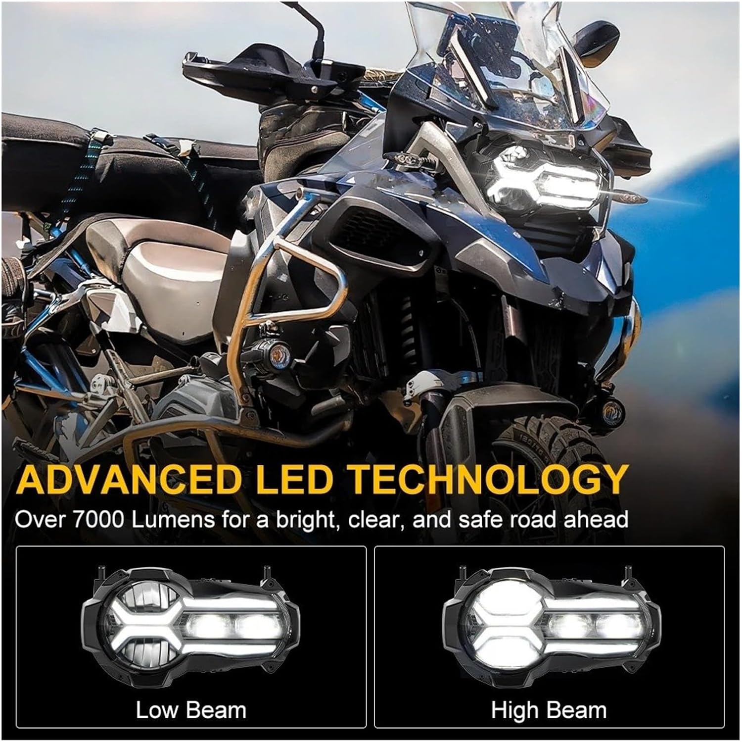 LEDヘッドライト オートバイ用ヘッドランプ R1200GS 🏎 2013-2018