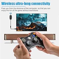 Vista 4 de Adaptador de controlador de juego, alcance efectivo de 30 pies, compatible con Windows 11/10, soporta hasta 4 controladores y auriculares (negro)