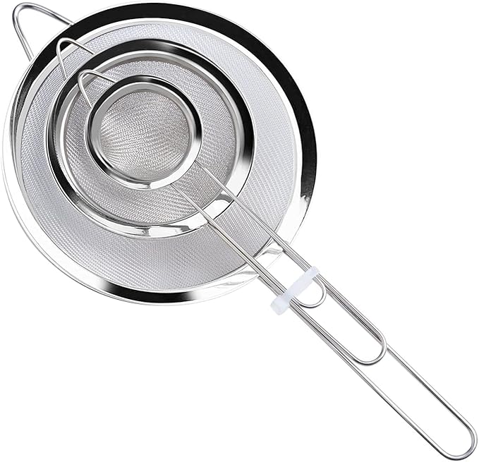 Wellehomi Mesh Strainers Fine Wire Kitchen Sieve Stainless Steel