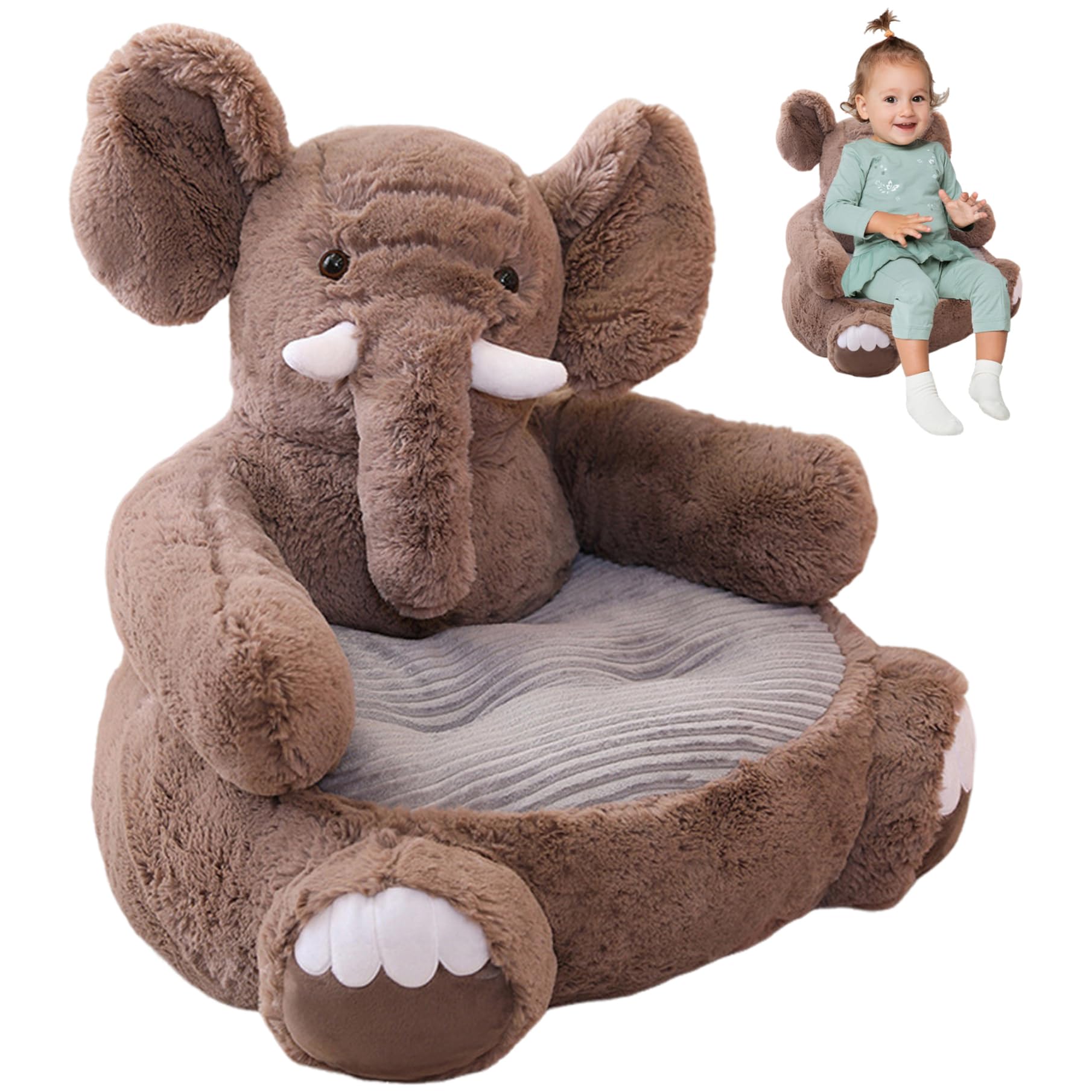 Fauteuil pour enfants éléphant stable pour éviter les chutes des bébés