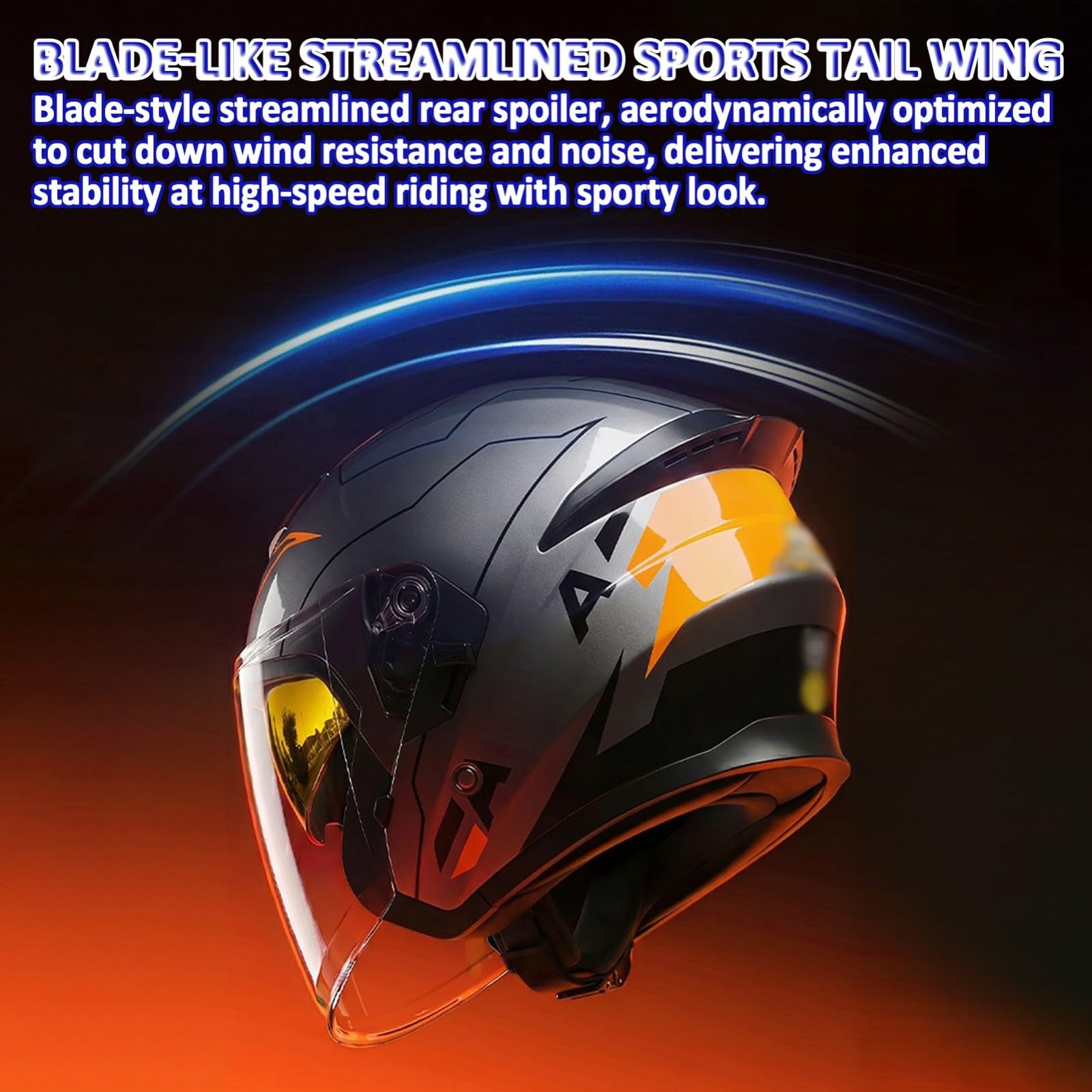 Casque Jet Moto Demi-Jet Avec Visière Solaire Homologué ECE 22.06, Casque Scooter Tendance Pour Hommes Et Femmes D,XXL/(63~64cm)