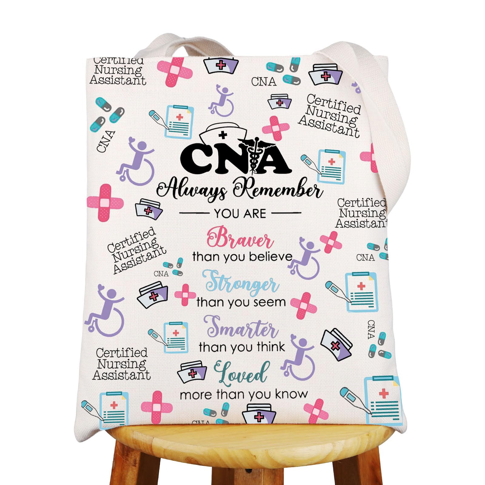 JNIAP CNA Tote Bag - Certified Nursing Assistant Gifts for CNA Week