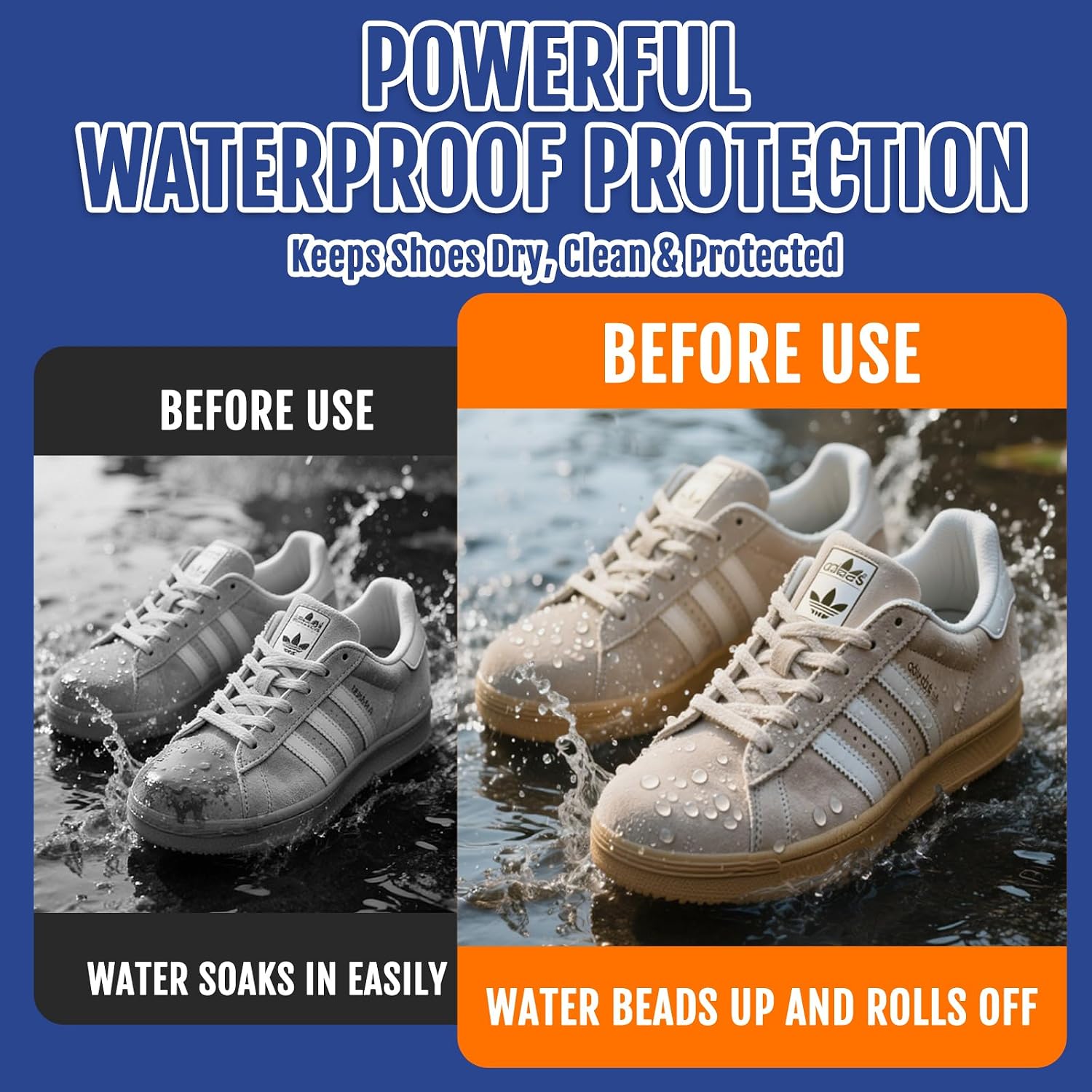 GleamGlee Shoe Protector Spray 6.76 fl oz (200ml) – Waterproof & Stain Repellent for Sneakers & Boots – Long-Lasting Rain Protection for Suede, Leather, Nubuck, Canvas & Fabric