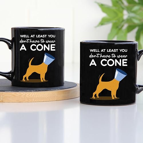 Miniatura 2 de TODOLIA -Taza de café con texto en inglés Well At Least You Don't Have To Wear A Conone, Get Well Soon, Get Well Soon, regalo de recuperación de
