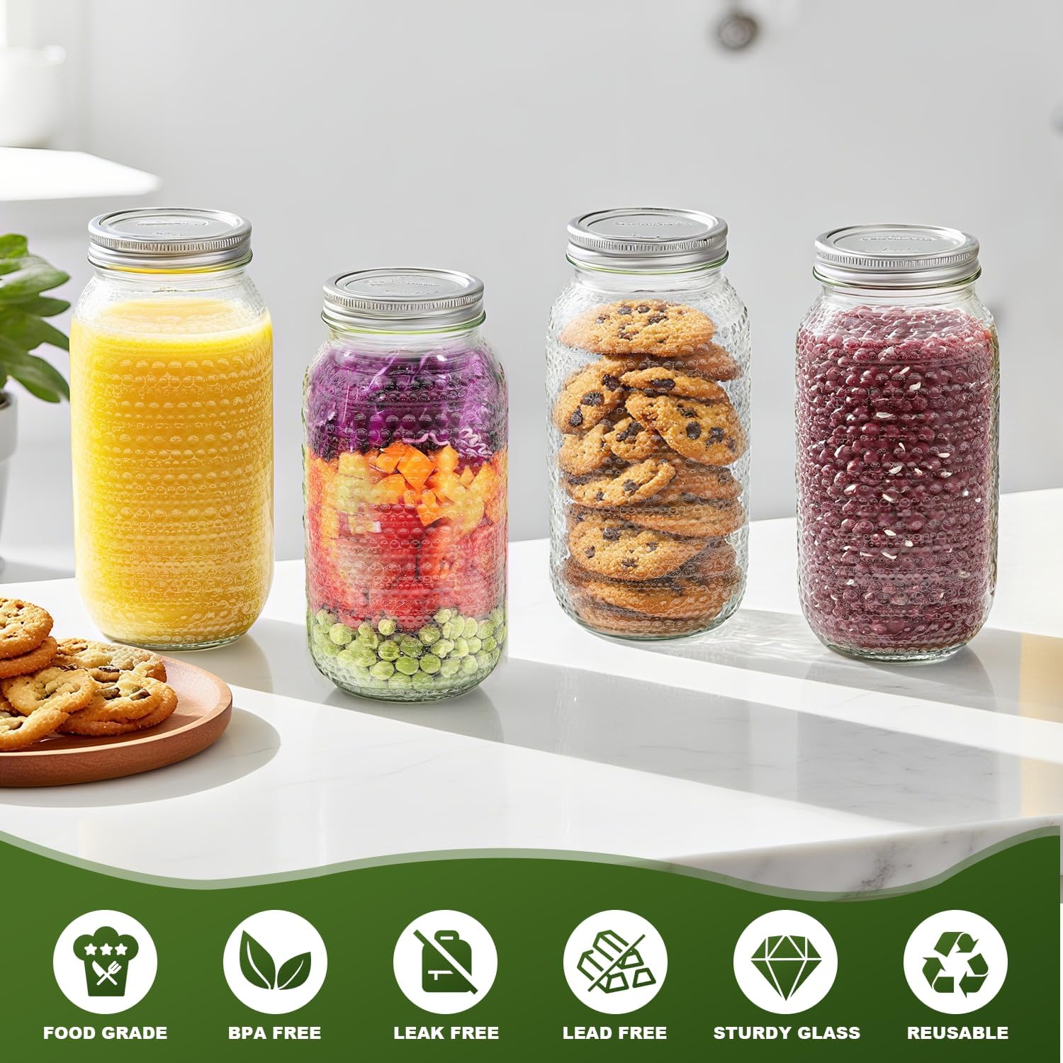 ball 【ボール】Mason Jar メイソンジャー 32oz ワイドマウス ガラス