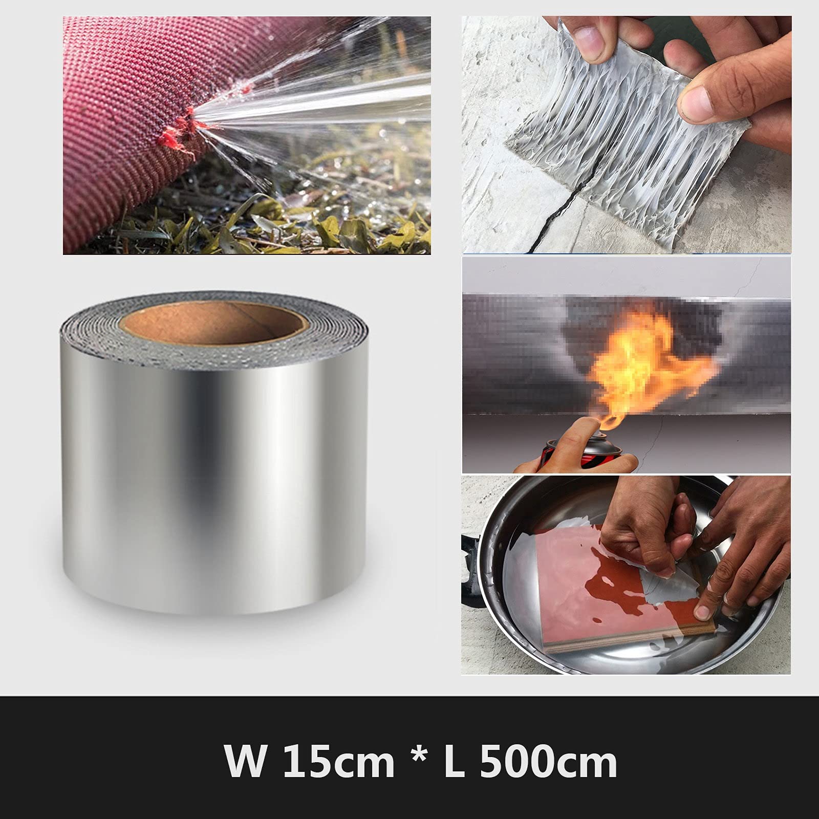 nastro butilico, nastro per tetti, 1 rotolo, nastro sigillante butilico rinforzato anti-perdite, riparazione multiuso for sigillatura di tubi, barche, crepe sul tetto, tende da sole, nastro for ripara